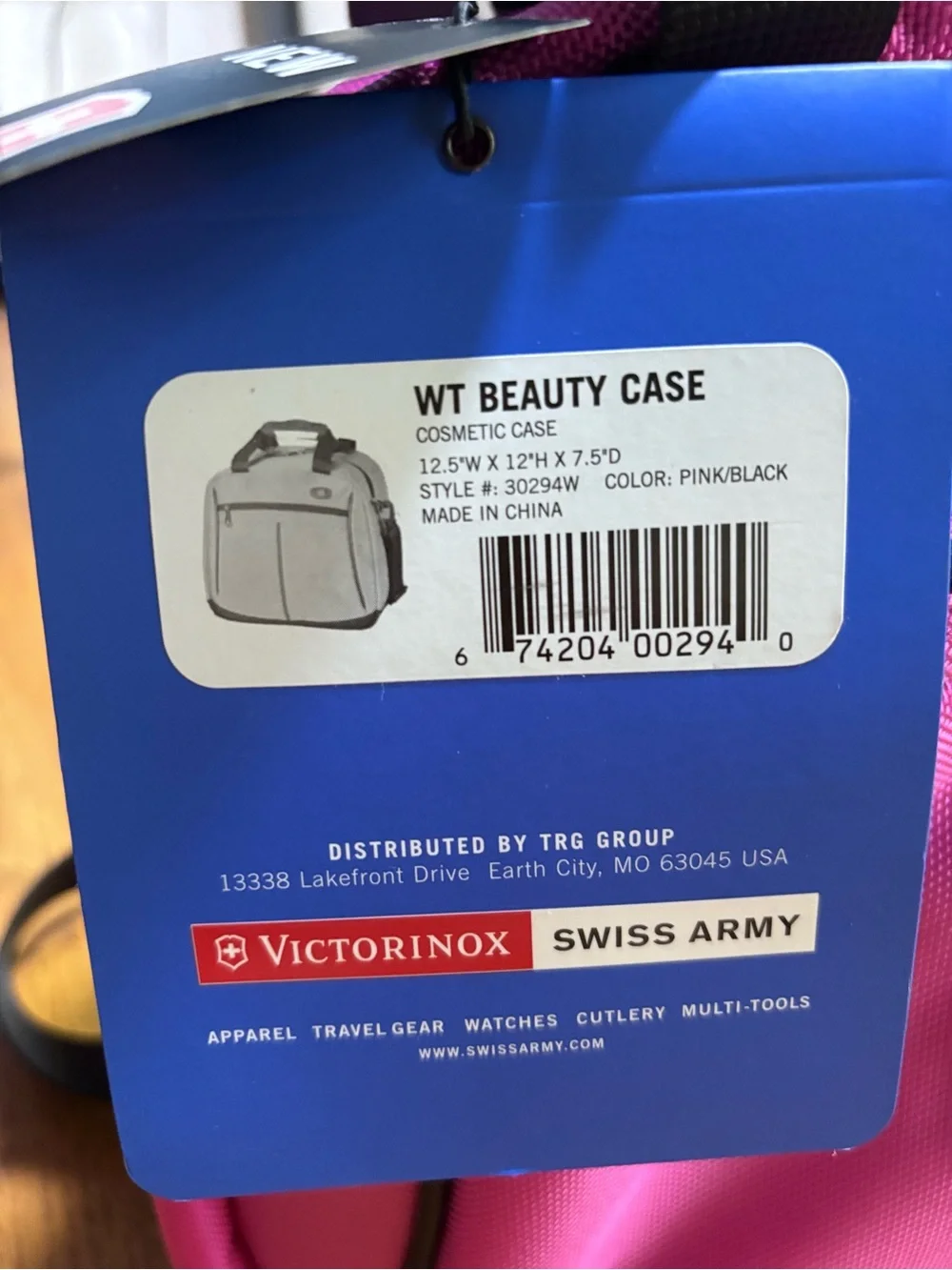 Victorinox Swiss Army Pink Beauty Case NWT Travel Toiletry Bags